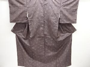 アンティーク　麻の葉模様織り出し手織り紬着物